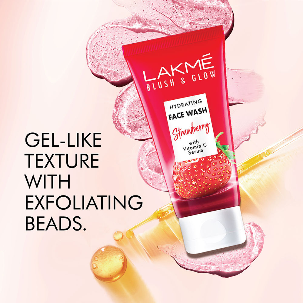 Blush & Glow Strawberry Gel Face Wash 100% Real Strawberry Extract