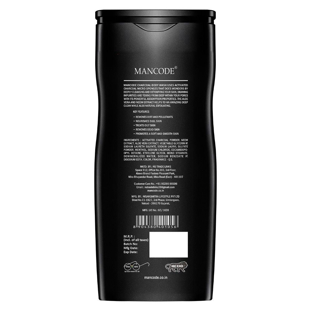 Activated Charcoal Body Wash For Men