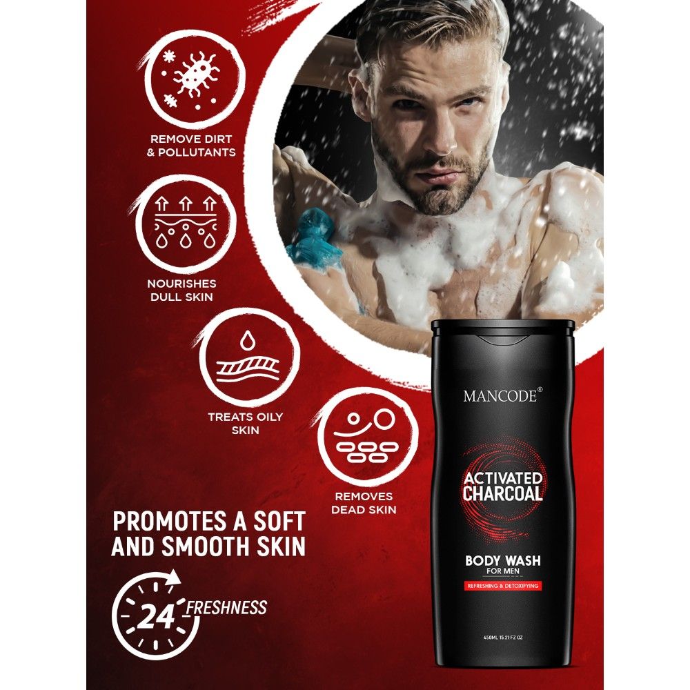 Activated Charcoal Body Wash For Men