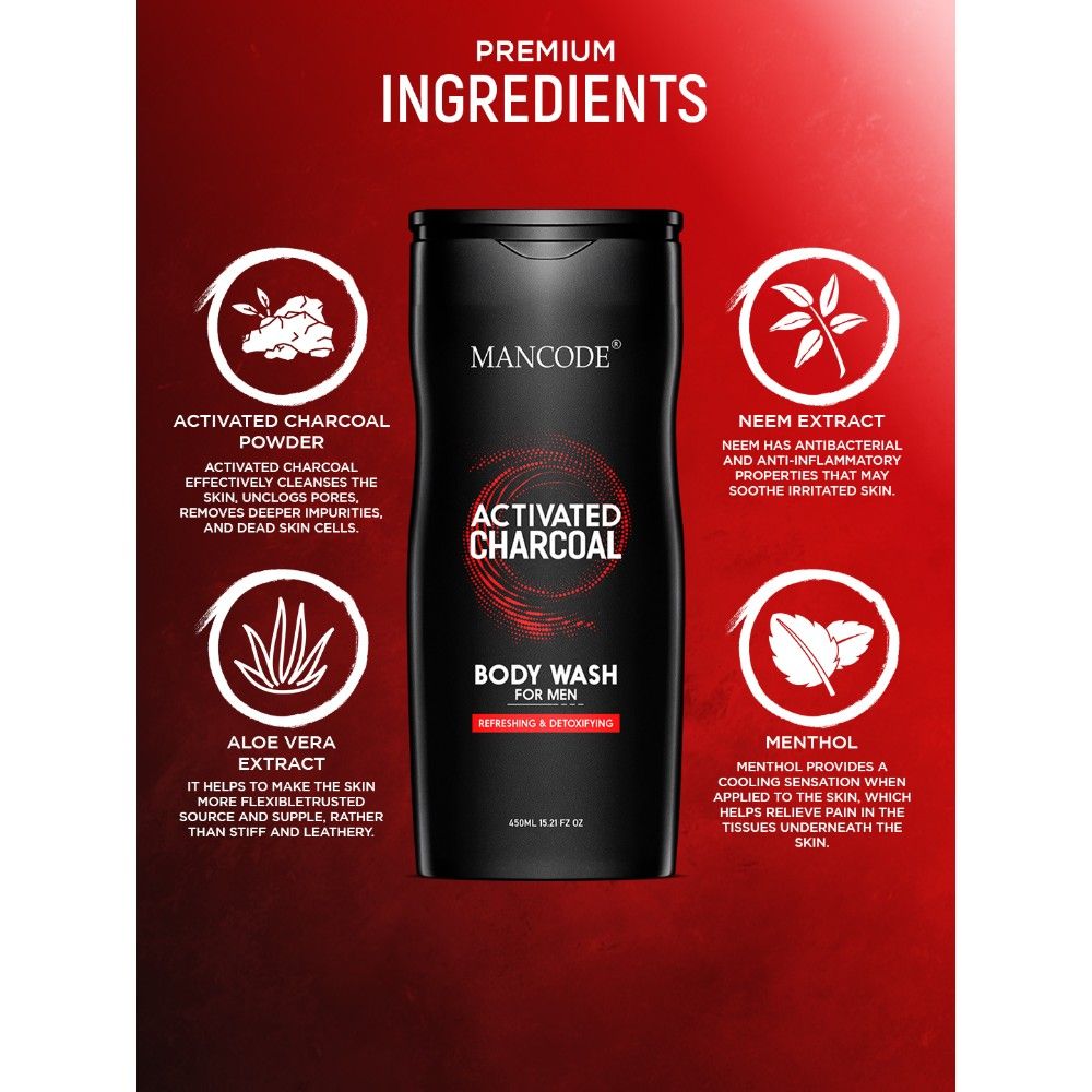 Activated Charcoal Body Wash For Men