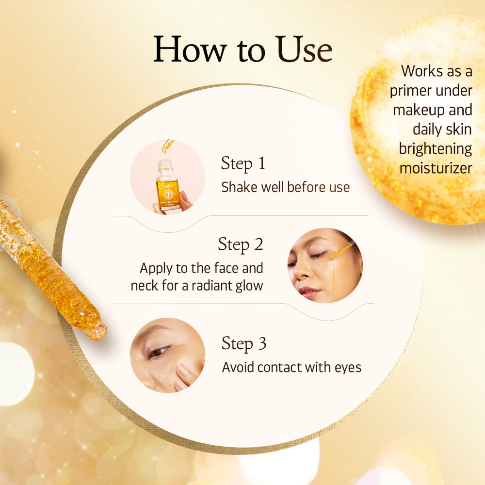24k Rose Gold Face Primer Oil Lightweight Hydration & Radiant Finish