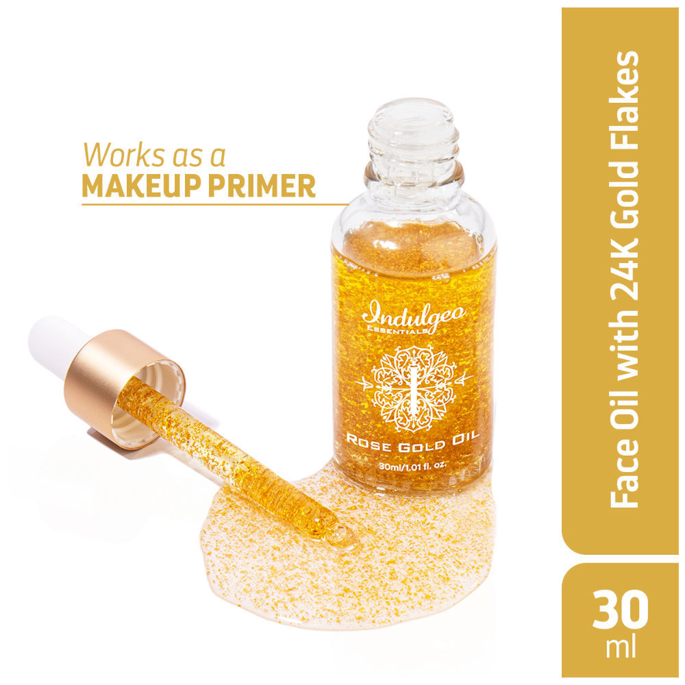 24k Rose Gold Face Primer Oil Lightweight Hydration & Radiant Finish - 30ml
