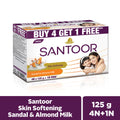 Sandal And Almond Milk Soap (Buy 4 Get 1 Free 125g Each)