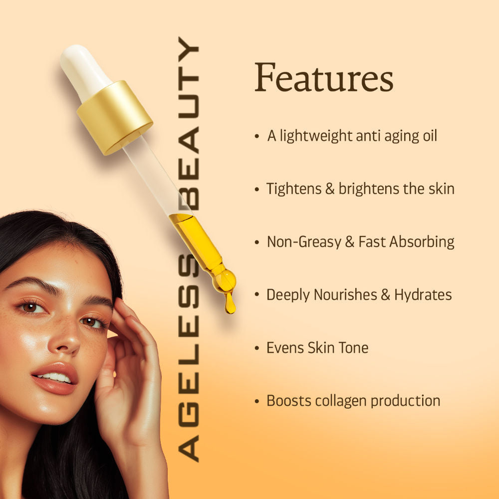 Ageless Beauty Zafferano Oil With Saffron, Lupin Seed Extract, Coenzyme Q10