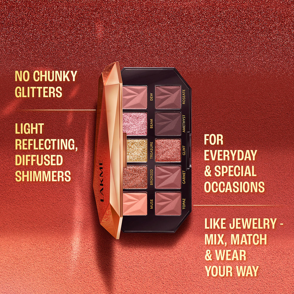 Be-Jewel Multichrome Eyeshadow Palette, 10 Shimmery Shades