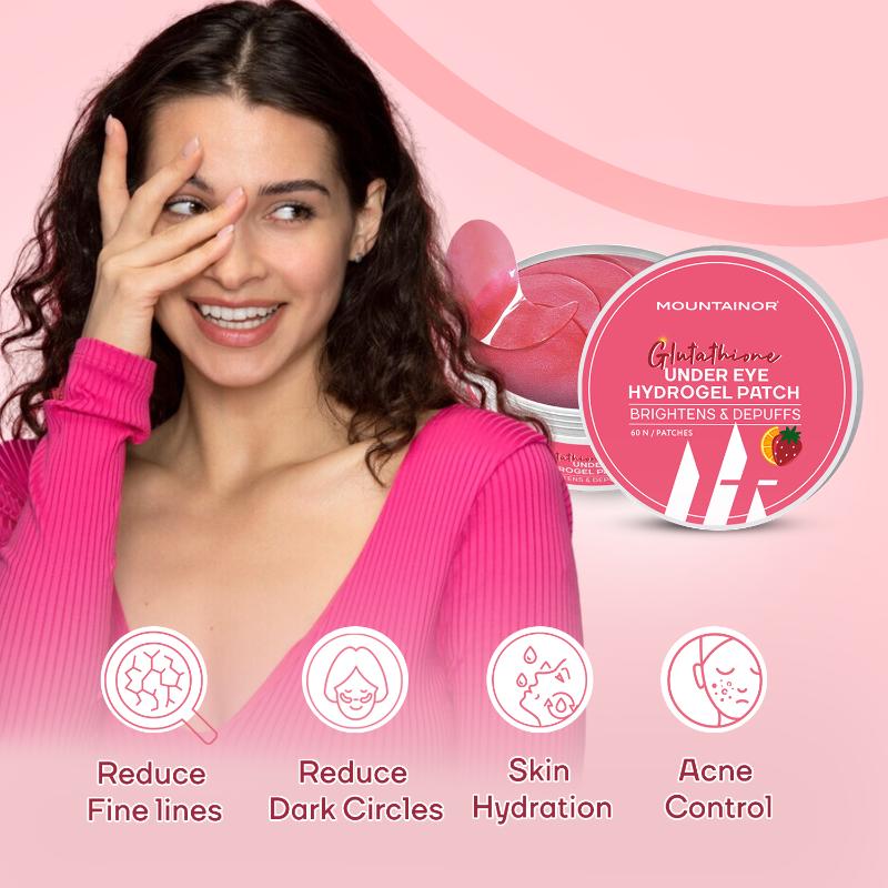 Glutathione Hydrogel Under Eye Patch For Dark Circle & Puffiness, Korean Eye Care Patches