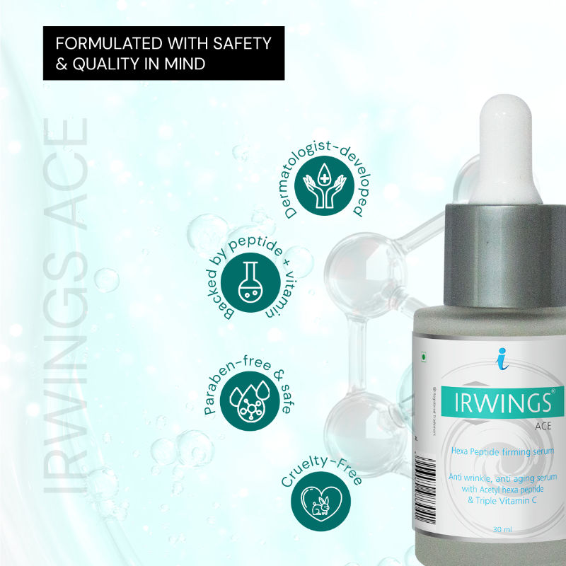 Ace Face Serum Anti Wrinkle, Anti Aging Serm with Peptides & Tripple Vitamin C