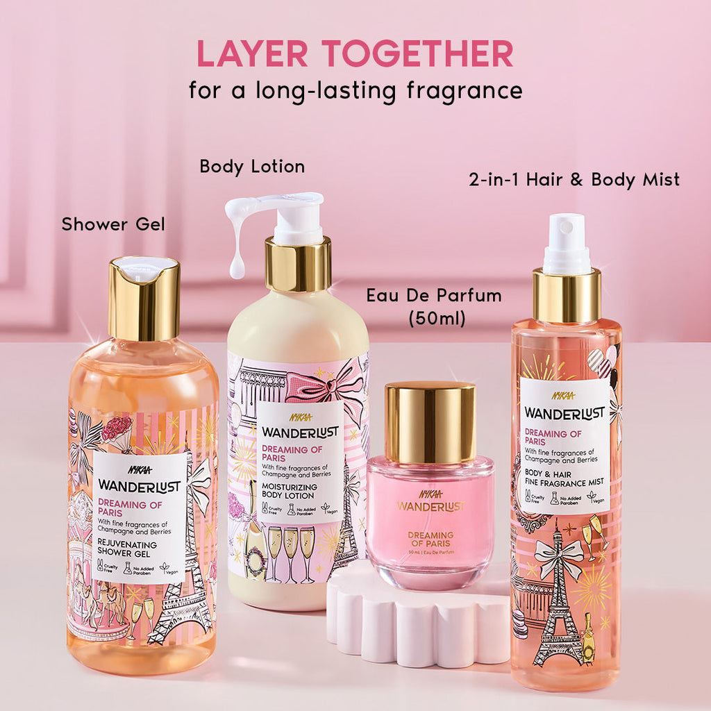 Nykaa Wanderlust Bestseller 2-in-1 Body & Hair Perfume Mist Long Lasting Fragrance - Upto 8 hours
