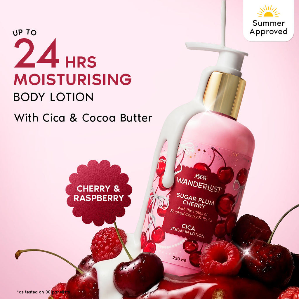 Sugar Plum Cherry Perfume Body Lotion - Upto 24 Hrs Moisturisation