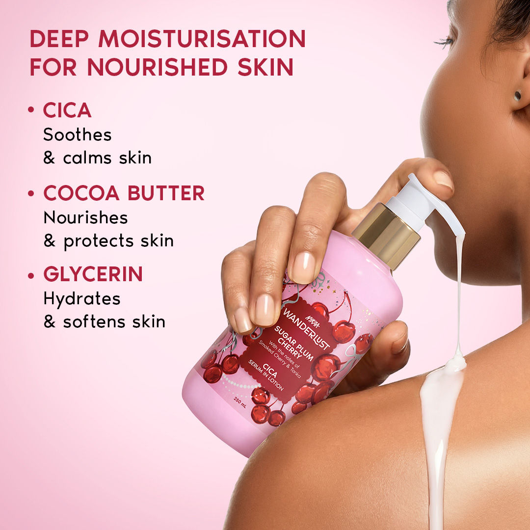 Sugar Plum Cherry Perfume Body Lotion - Upto 24 Hrs Moisturisation