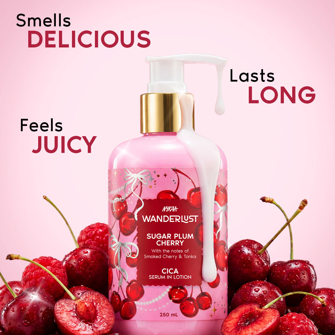 Sugar Plum Cherry Perfume Body Lotion - Upto 24 Hrs Moisturisation