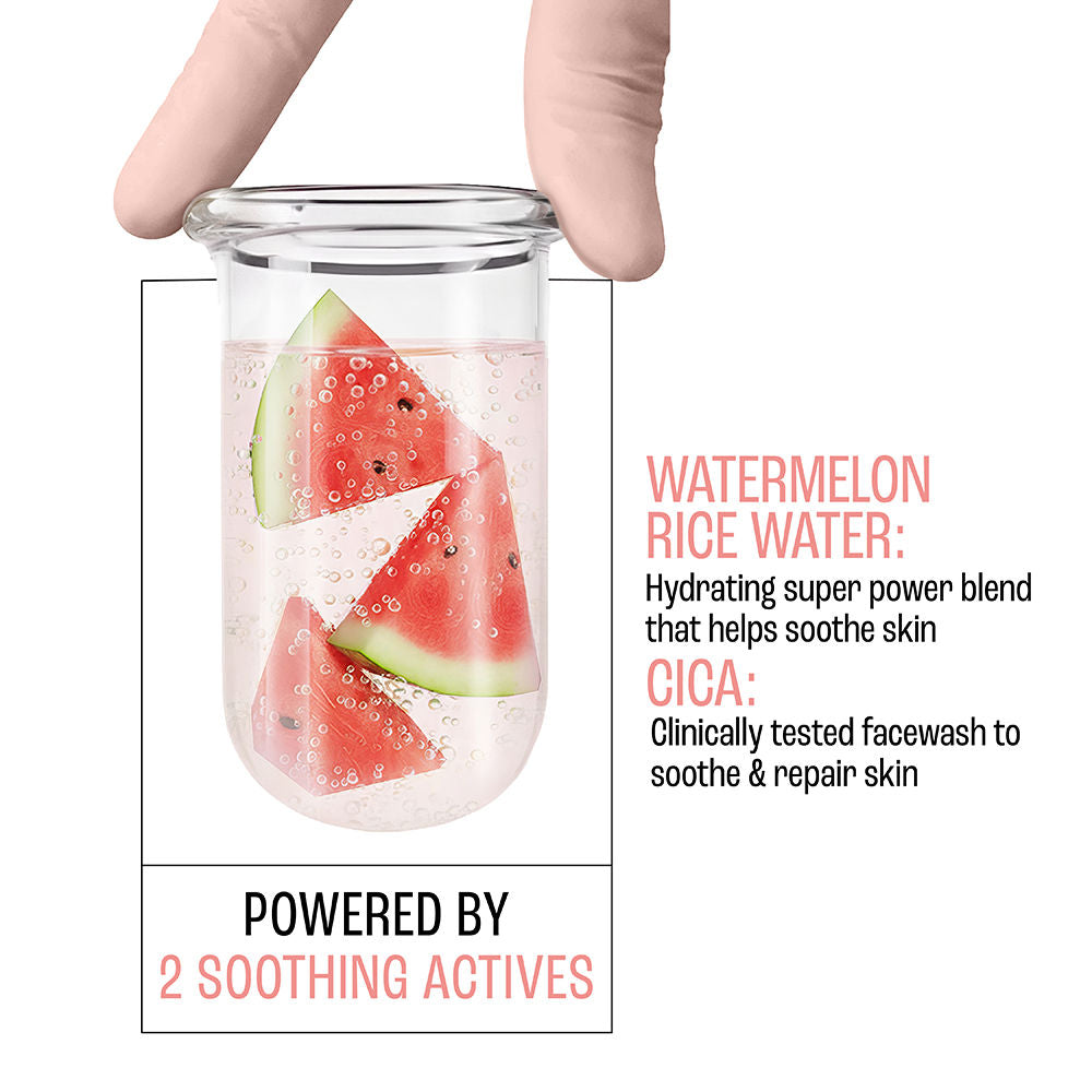 Blush & Glow Watermelon Rice Water + Cica Jelly Facewash
