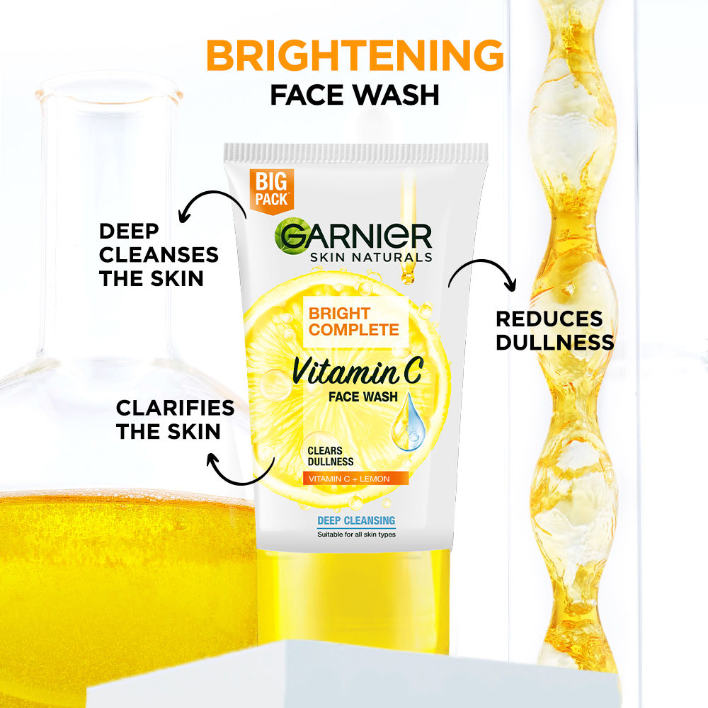 Vitamin C Gel Face Wash for Brighter Skin Gently Cleanses Skin & Removes impurities