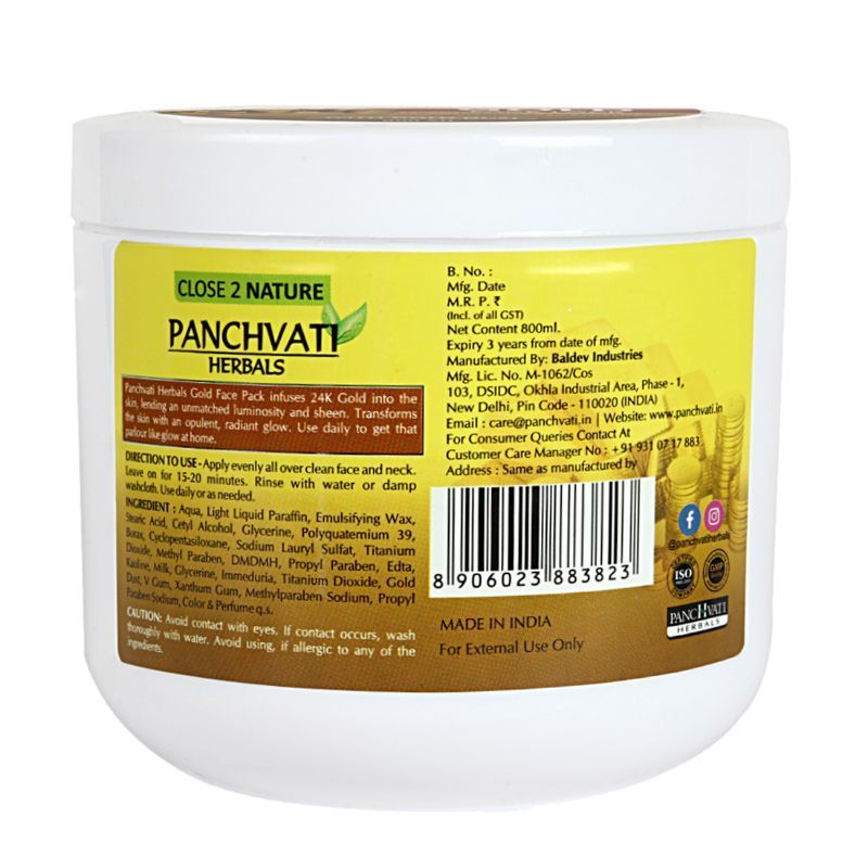 Gold Face Pack with Gold Dust