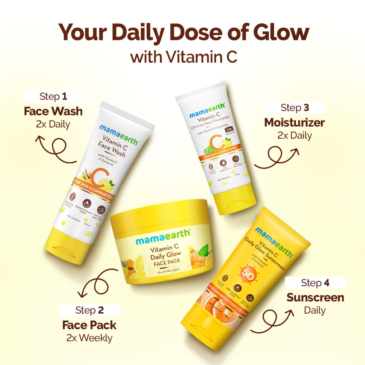 Vitamin C Daily Glow Face Pack for Refreshing, Rejuvenating & Brightening Skin