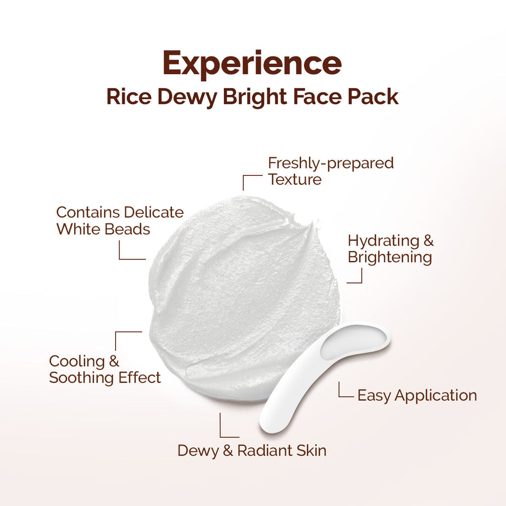Rice Dewy Bright Face Pack Glass Skin Glow with Rice Water & Niacinamide