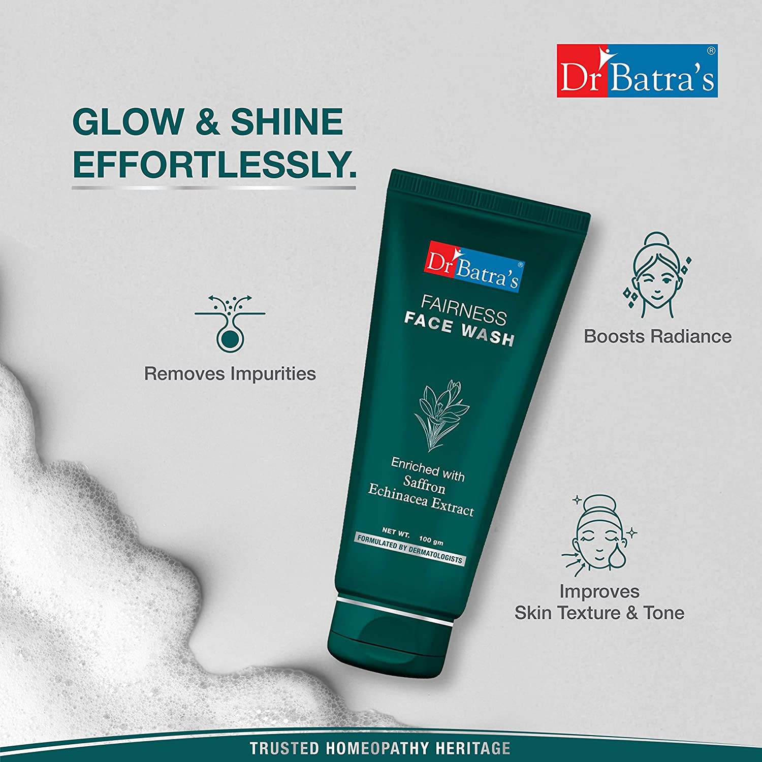 Fairness Face Wash Enriched With Saffron Echinacea Extract