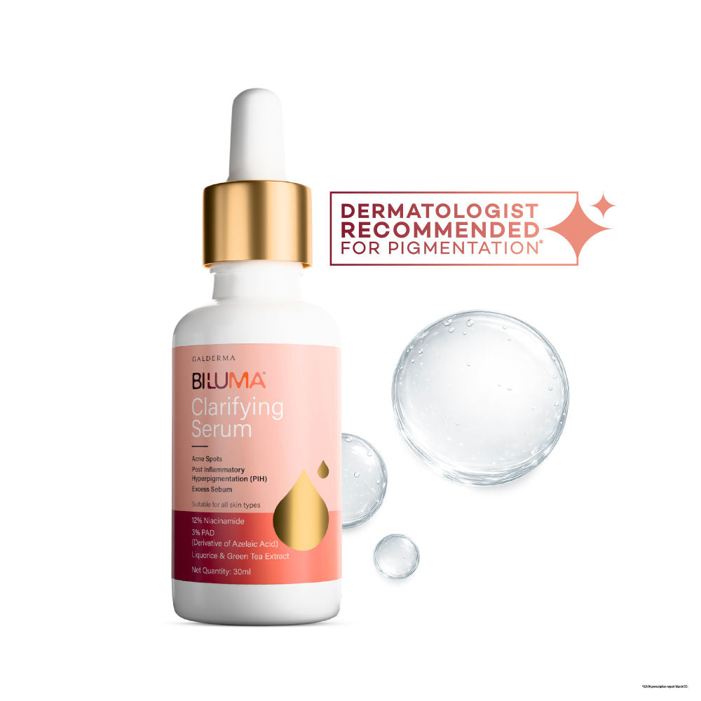 Clarifying Serum with Niacinamide, for Oily Skin, Fades Acne Spots & Reduces Sebum