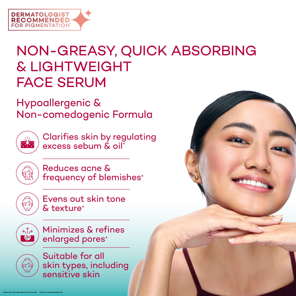 Clarifying Serum with Niacinamide, for Oily Skin, Fades Acne Spots & Reduces Sebum