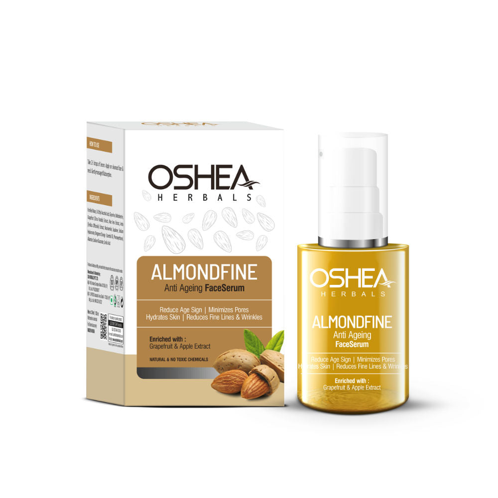 Almondfine Face Serum With Grapefruit & Apple Extracts Reduces Wrinkles & Fine Lines