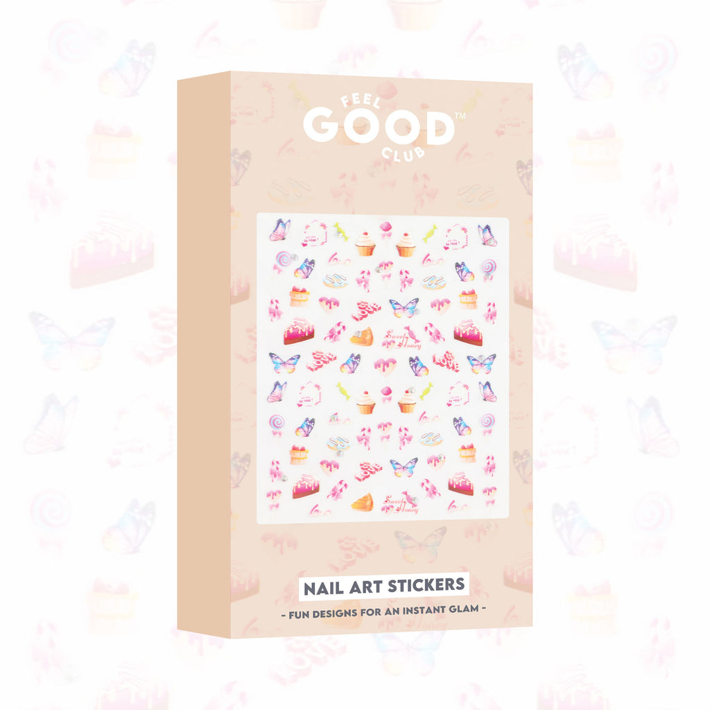 Sugar Rush Stickers For Quick Easy Nail Art - Peel & Apply On Dry Nail Polish Enamel
