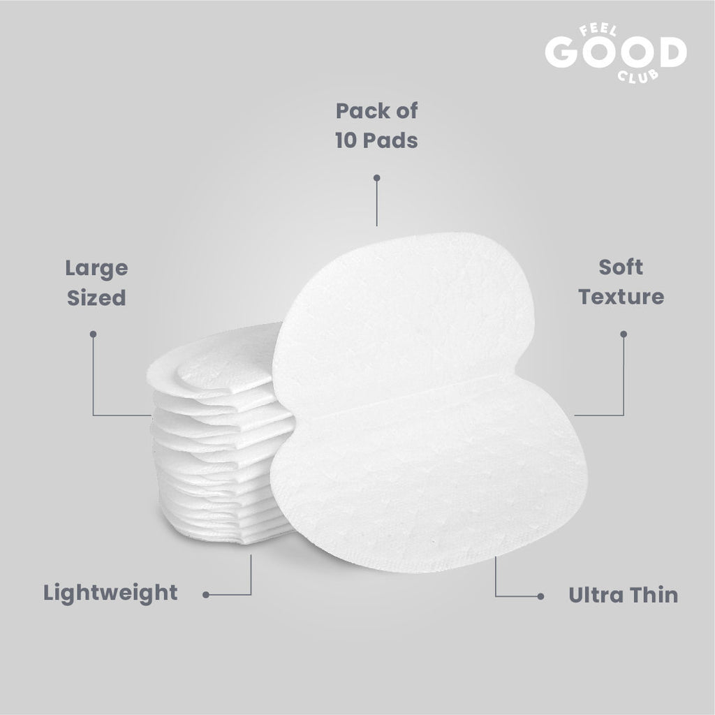 Underarm Sweat Pads - 10 Pcs For Men & Women To Absorb Sweat Prevent Stains & Odour