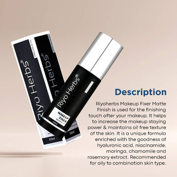 Matte Finish Makeup Fixer Moringa Infused Elegance for smug free makeup