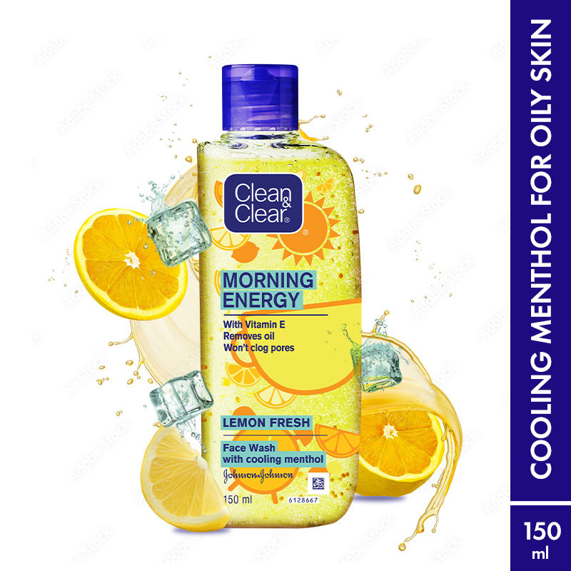 Morning Energy Lemon Fresh Face Wash - Gentle Cleanser with Menthol for Oily Skin