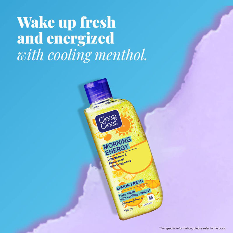 Morning Energy Lemon Fresh Face Wash - Gentle Cleanser with Menthol for Oily Skin