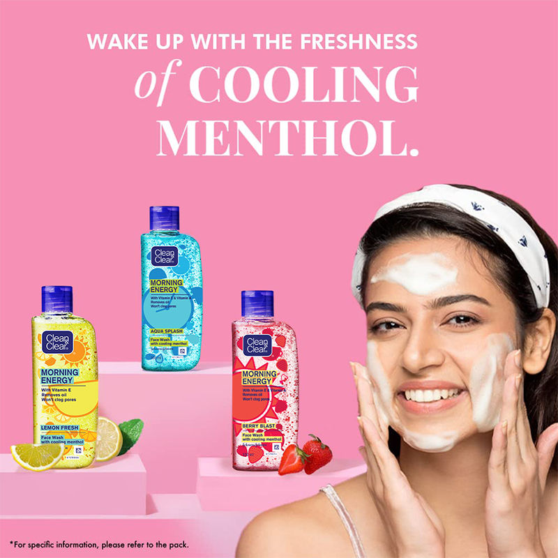 Morning Energy Lemon Fresh Face Wash - Gentle Cleanser with Menthol for Oily Skin