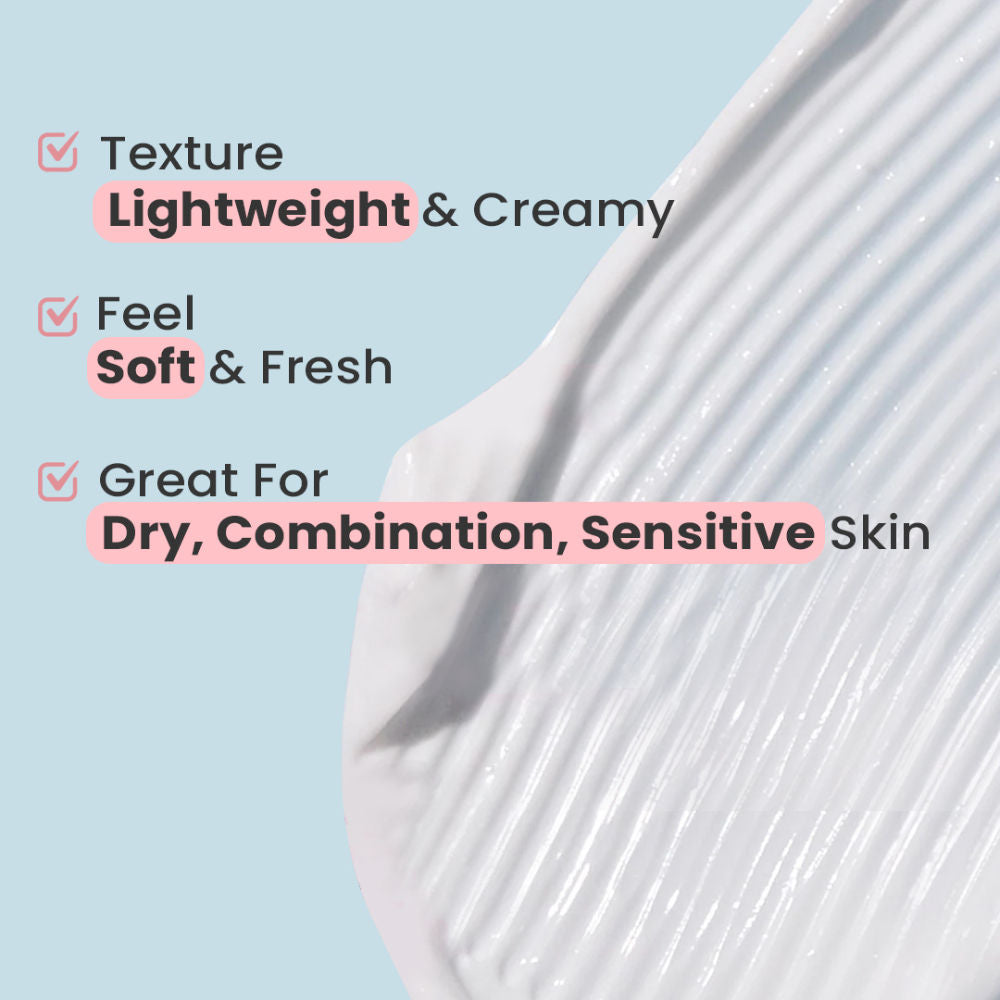 Korean Rice & Ceramide Lightweight Face Moisturizer Cream For Glass Skin