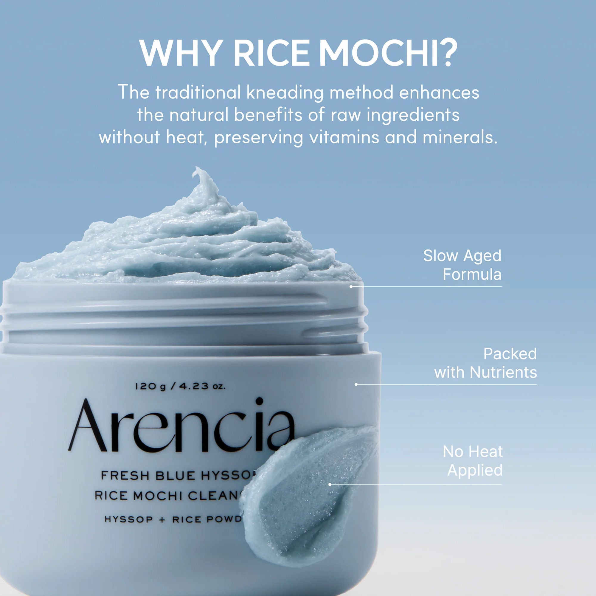 Fresh Blue Hyssop Rice Mochi Cleanser - Gentle Exfoliating Pore Care Korean Double Cleanser