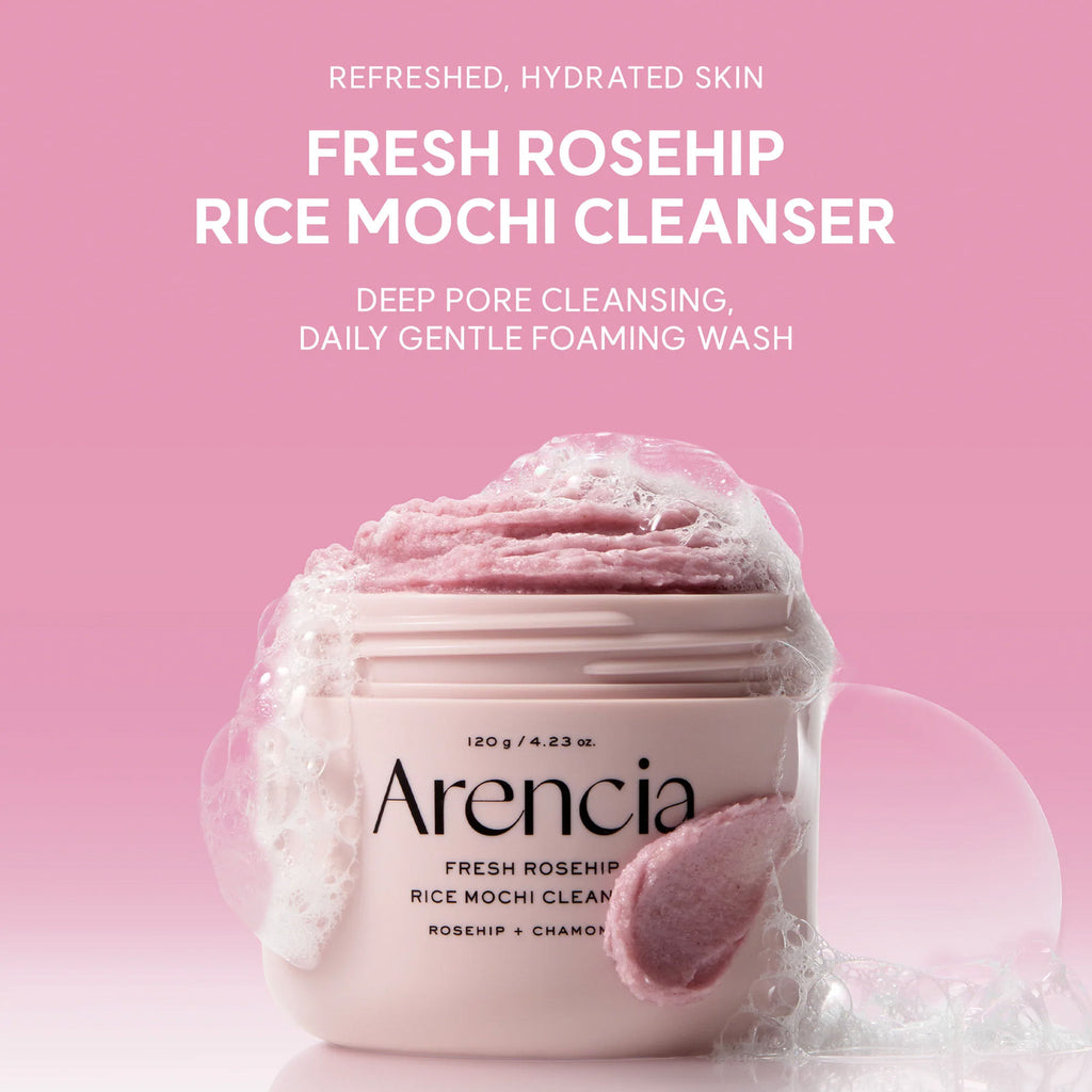 Fresh Rosehip Rice Mochi Cleanser - All-In-One Cleanser, Mask & Makeup Remover for Dull Skin