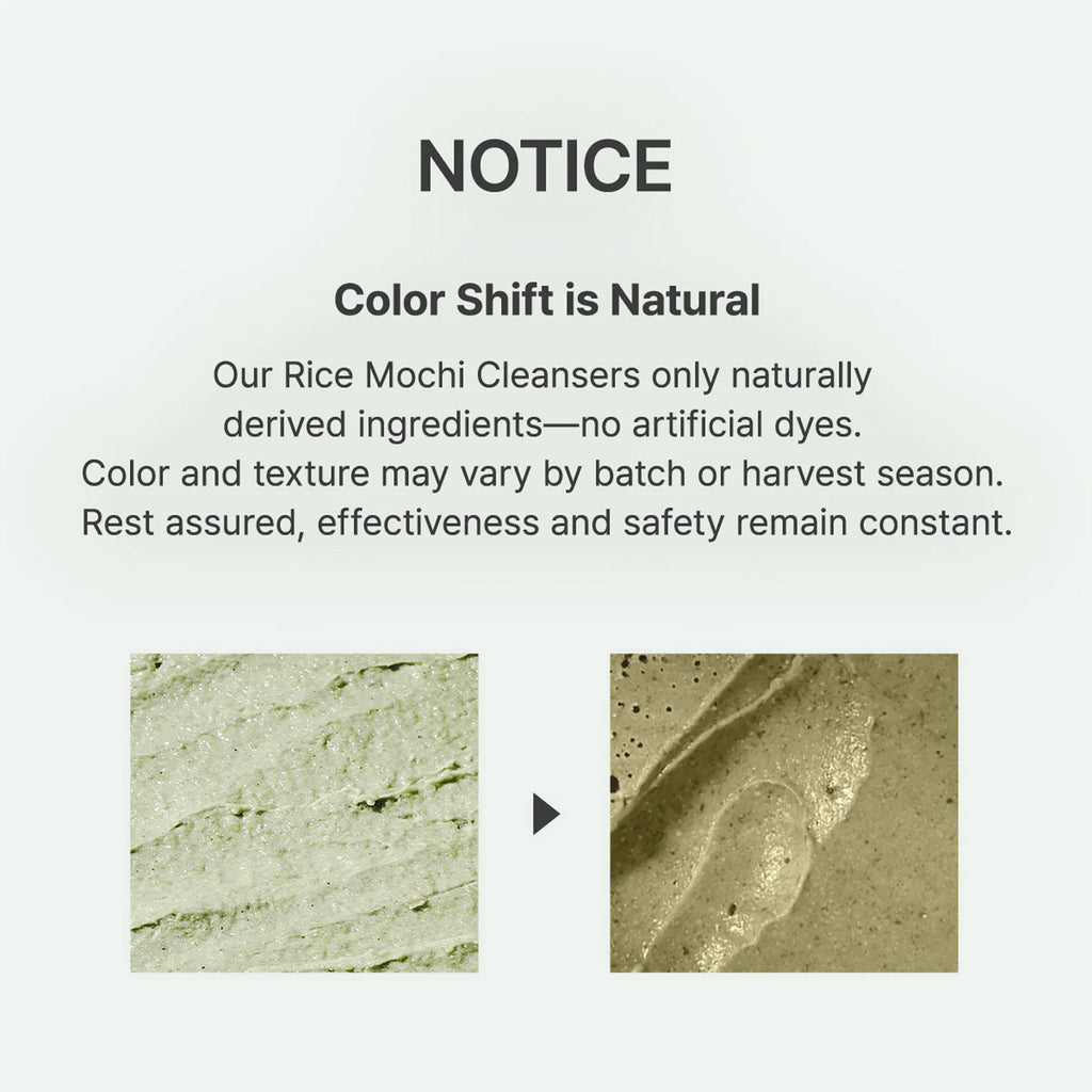 Fresh Green Rice Mochi Cleanser - Korean Cleanser, Mask & Makeup Remover, Reduces Blackheads