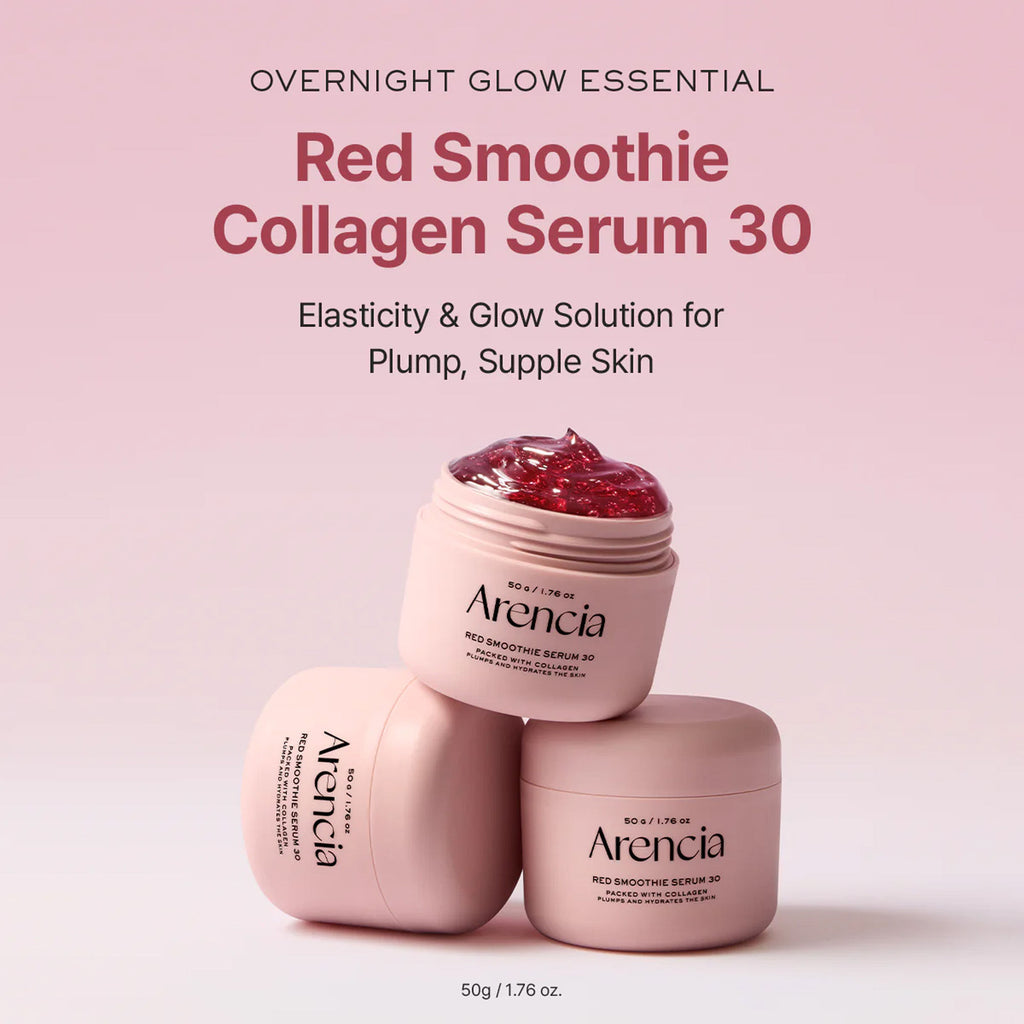 Red Smoothie Serum 30 - Anti-Aging Korean Serum with Vegan Collagen, Niacinamide & Peptides