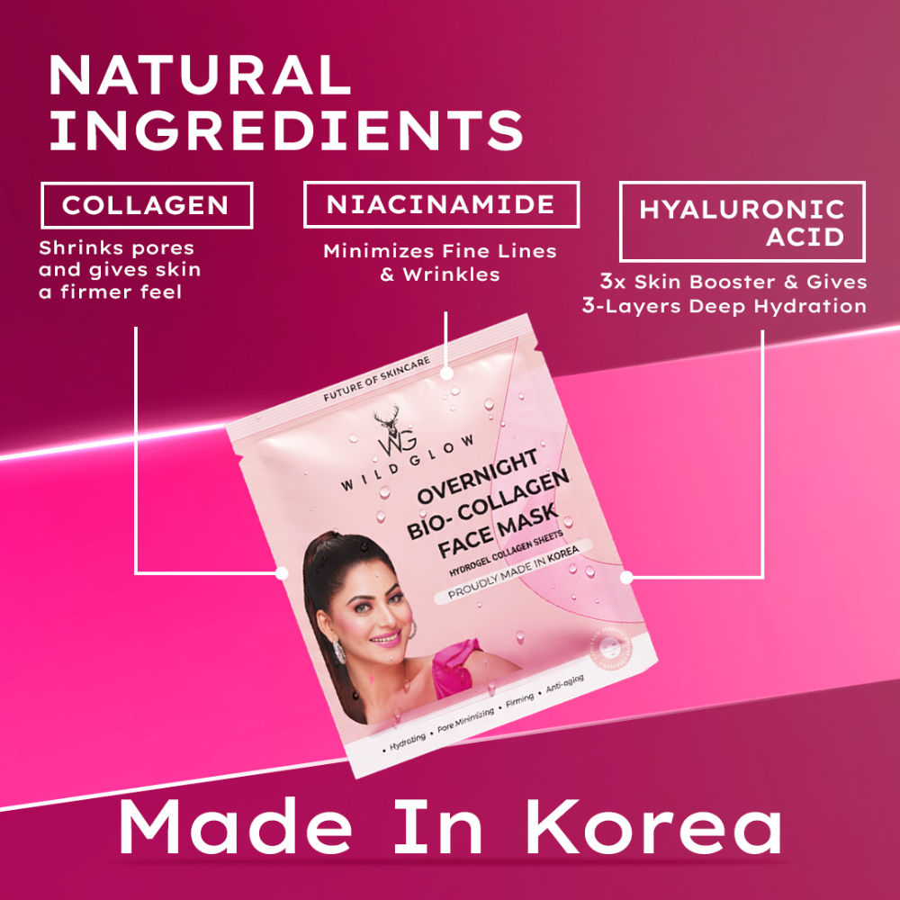 Korean Glass Skin Bio-Collagen Overnight Face Mask - Pack of 1