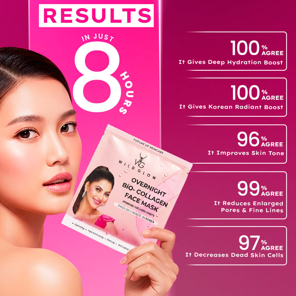 Korean Glass Skin Bio-Collagen Overnight Face Mask - Pack of 1