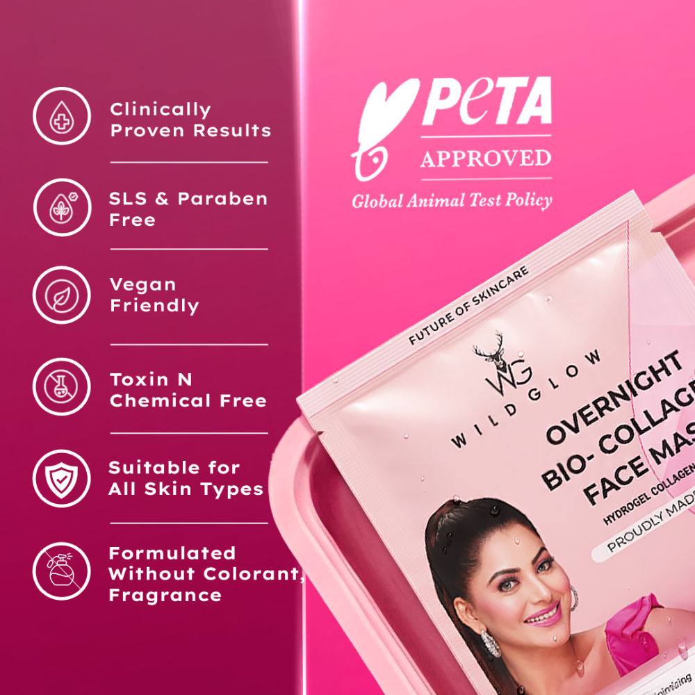 Korean Glass Skin Bio-Collagen Overnight Face Mask - Pack of 1