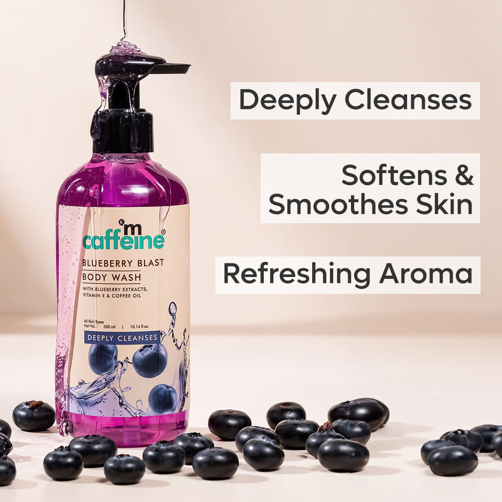 Blueberry Blast Body Wash With Fruity Fresh Blueberry Aroma, Deep Cleansing For Soft Skin