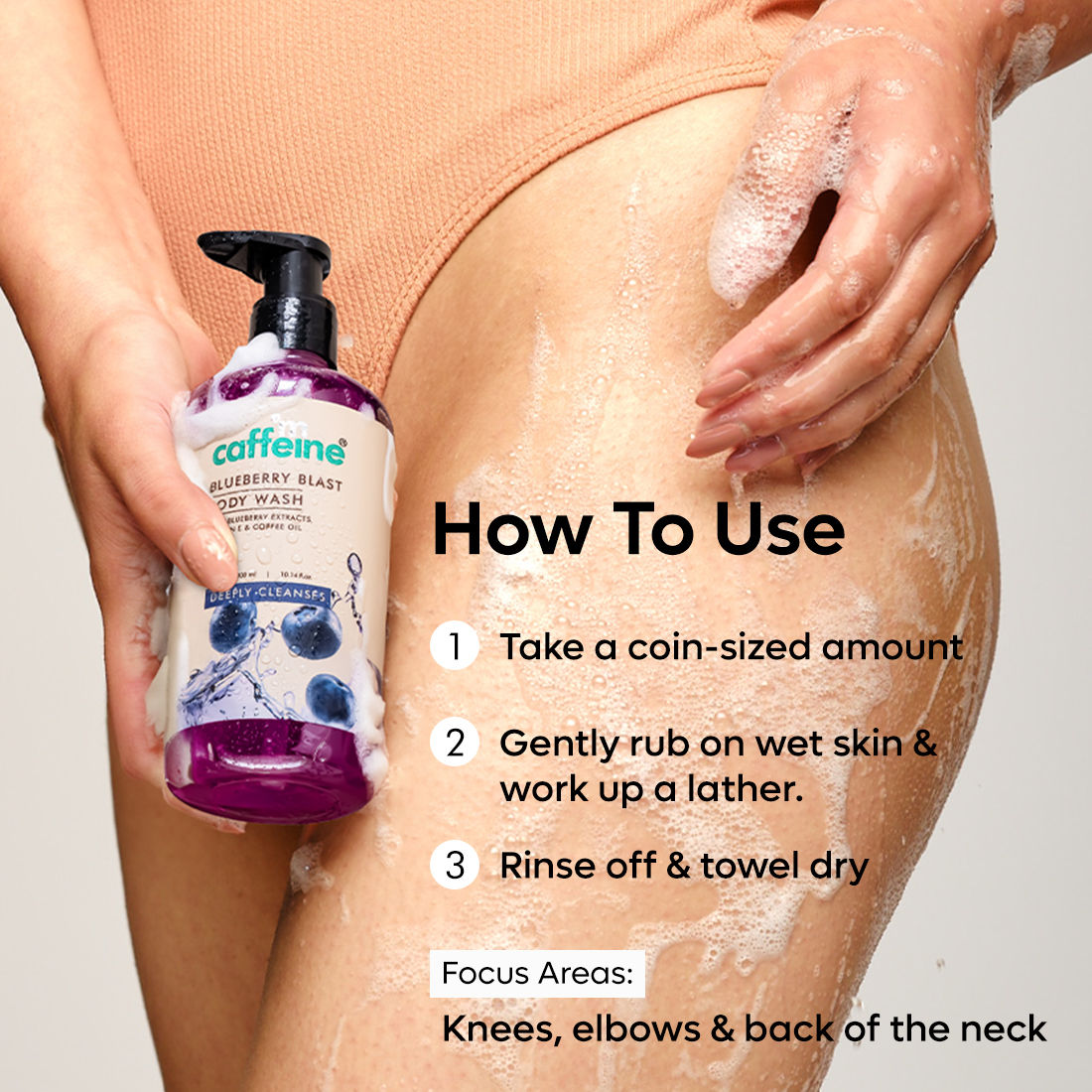 Blueberry Blast Body Wash With Fruity Fresh Blueberry Aroma, Deep Cleansing For Soft Skin