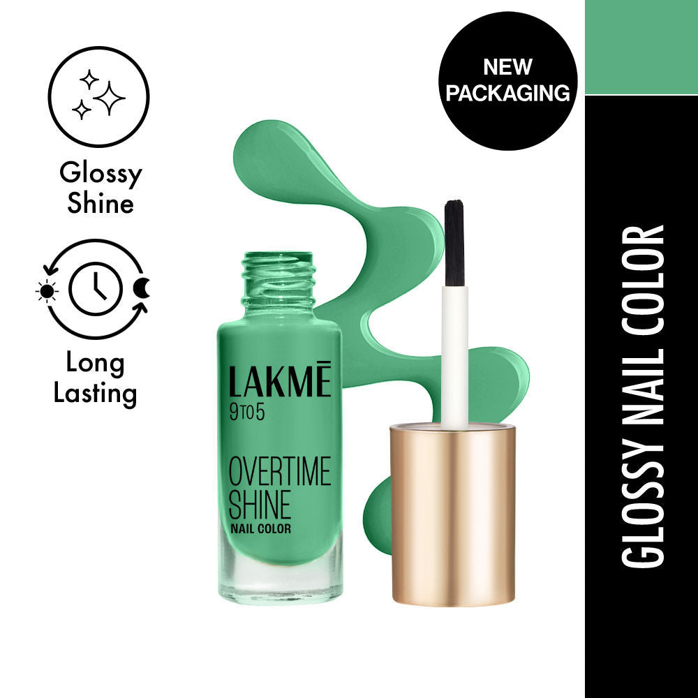 9 To 5 Primer + Gloss Nail Color - Mint Twist