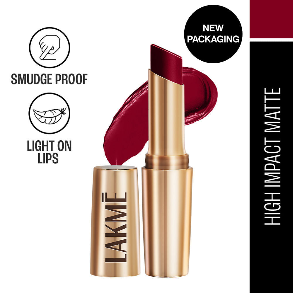 9 To 5 Powerplay Priming Matte Lipstick, Lasts hrs - Burgundy Passion
