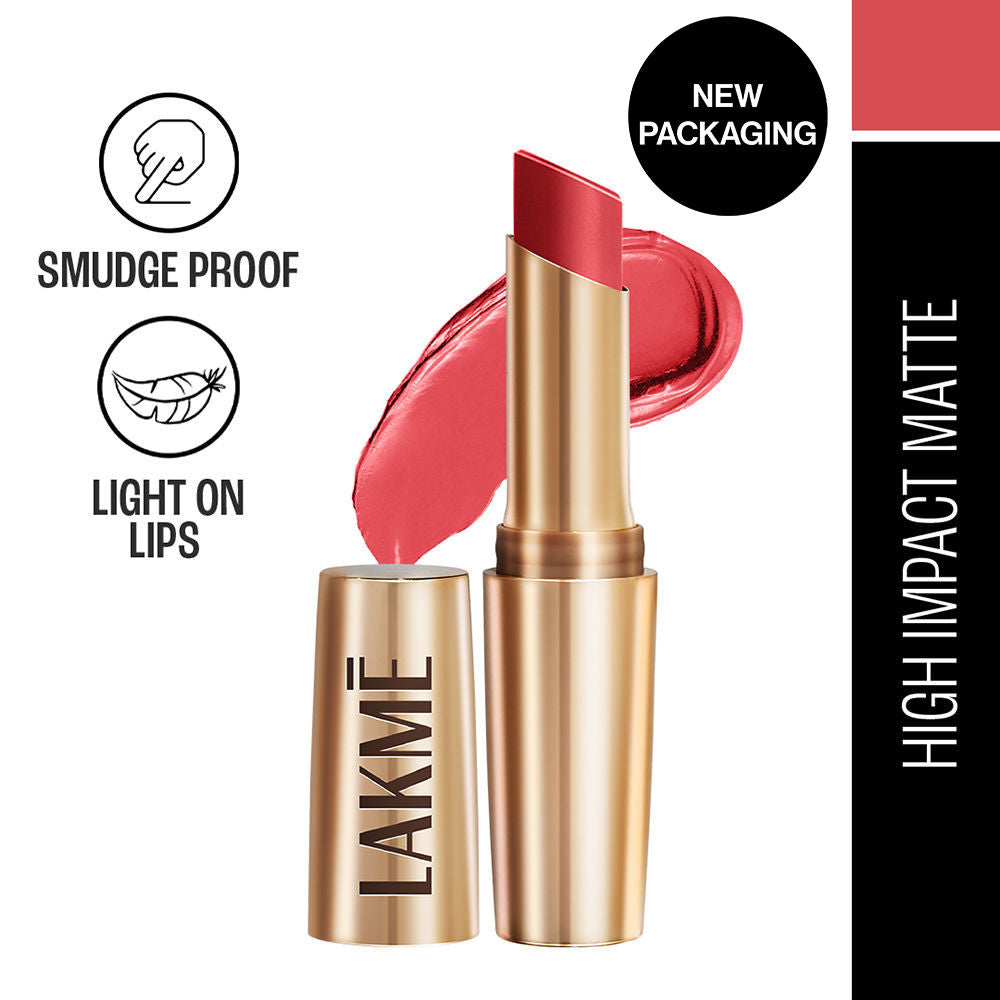 9 To 5 Powerplay Priming Matte Lipstick, Lasts hrs - Peachy Affair