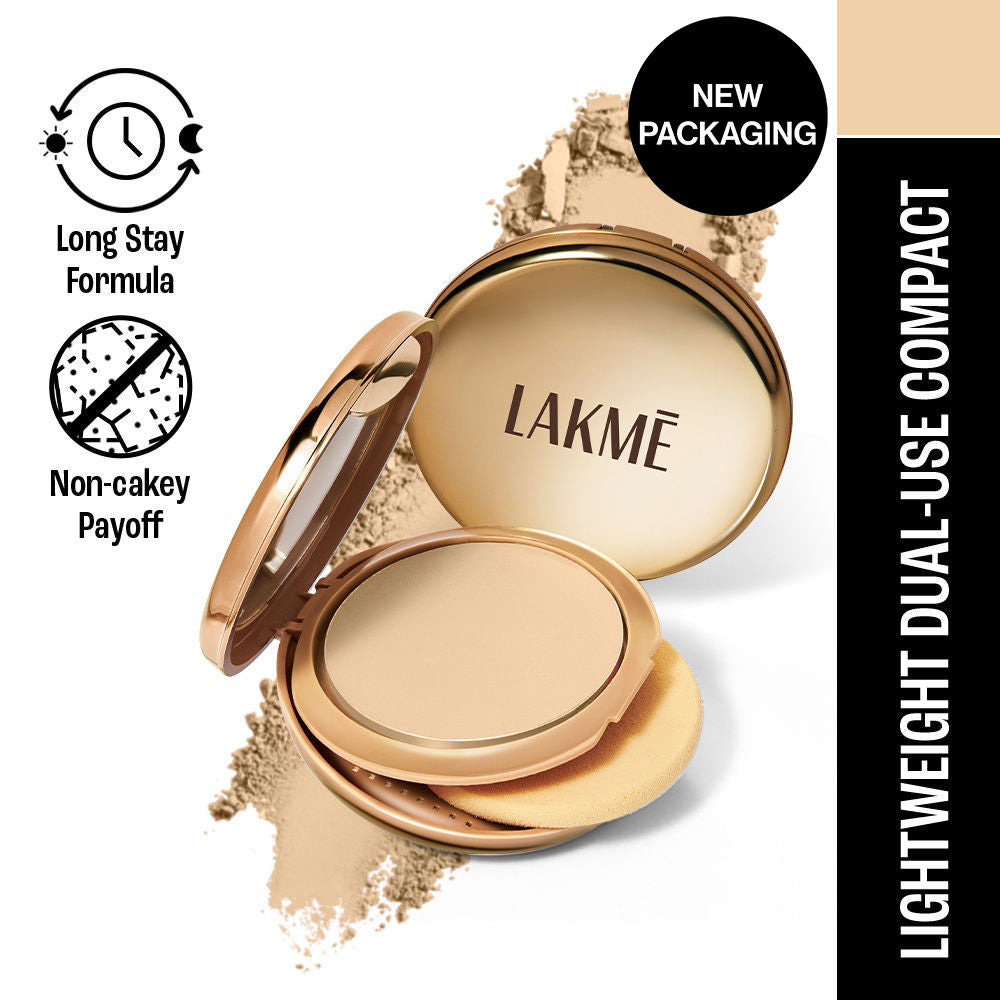 9 To 5 Unreal Dual Cover Pressed Powder, 2 In 1 Compact + Foundation