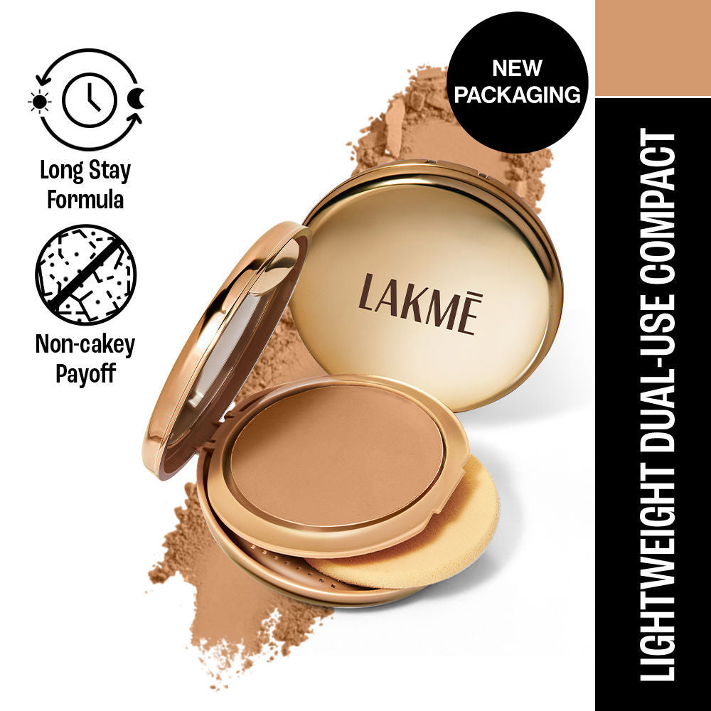 9 To 5 Unreal Dual Cover Pressed Powder, 2 In 1 Compact + Foundation - 30 Cinnamon