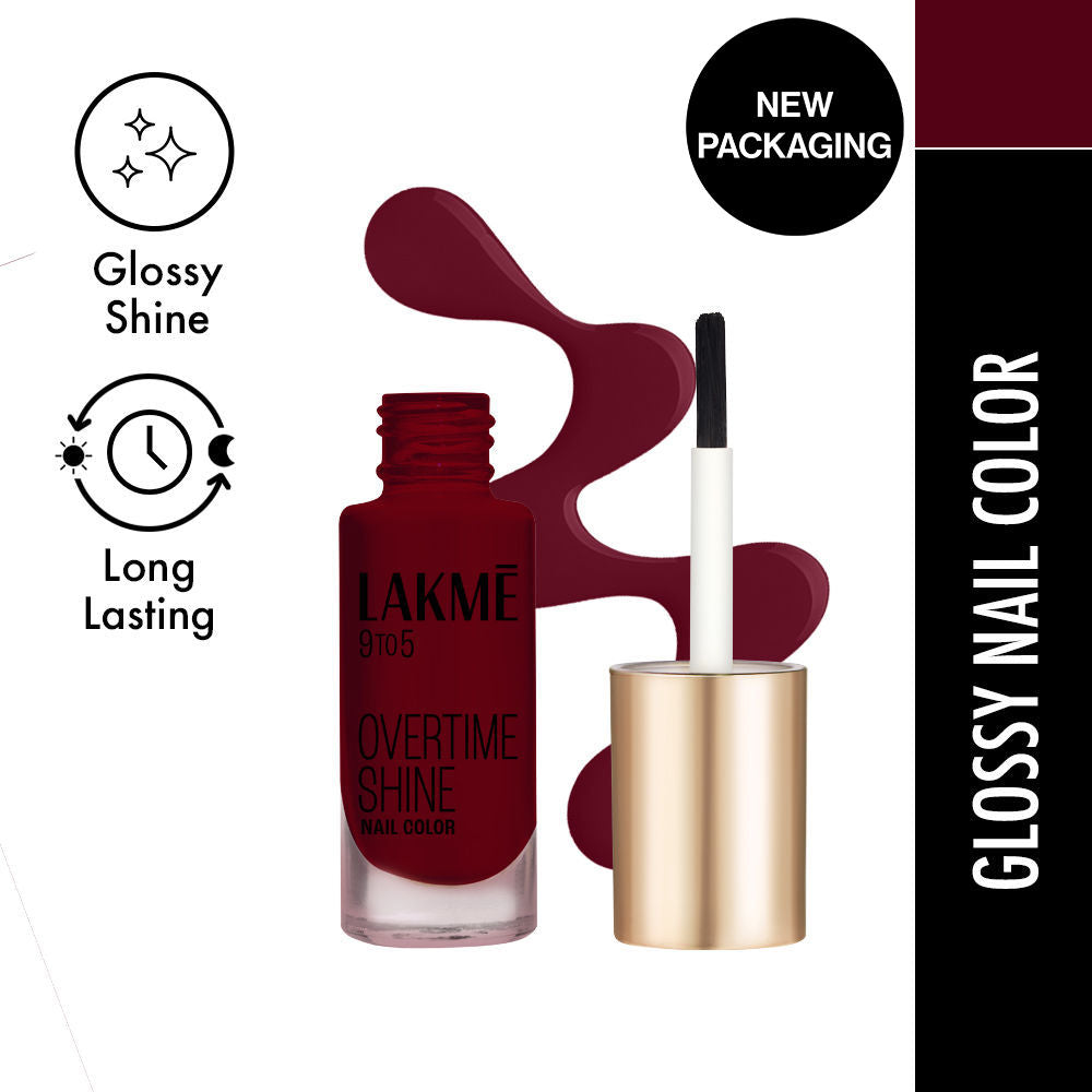 9 To 5 Primer + Gloss Nail Color - Smokey Crimson