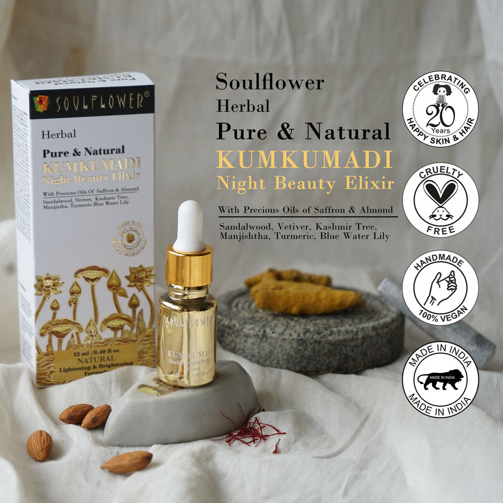 Kumkumadi Tailam Saffron Night Serum Face Oil for Skin Glow, Anti Aging, Dark Spots
