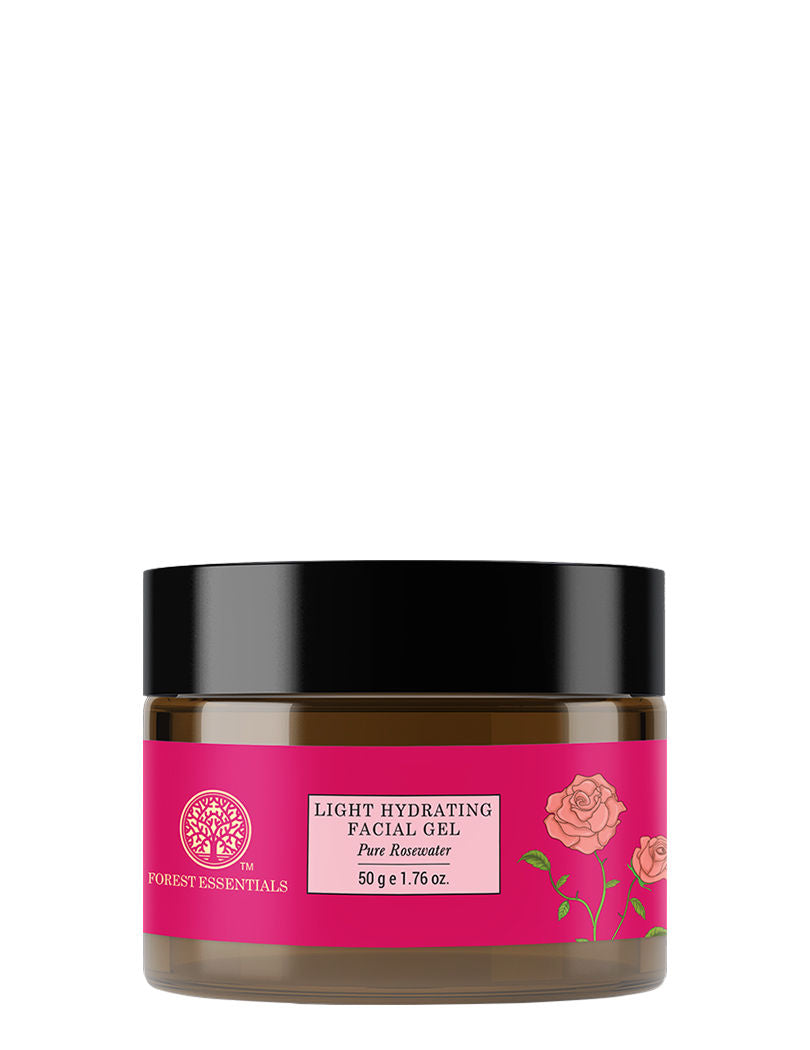 Light Hydrating Facial Gel with Pure Rosewater - Ayurvedic Lightweight Moisturiser