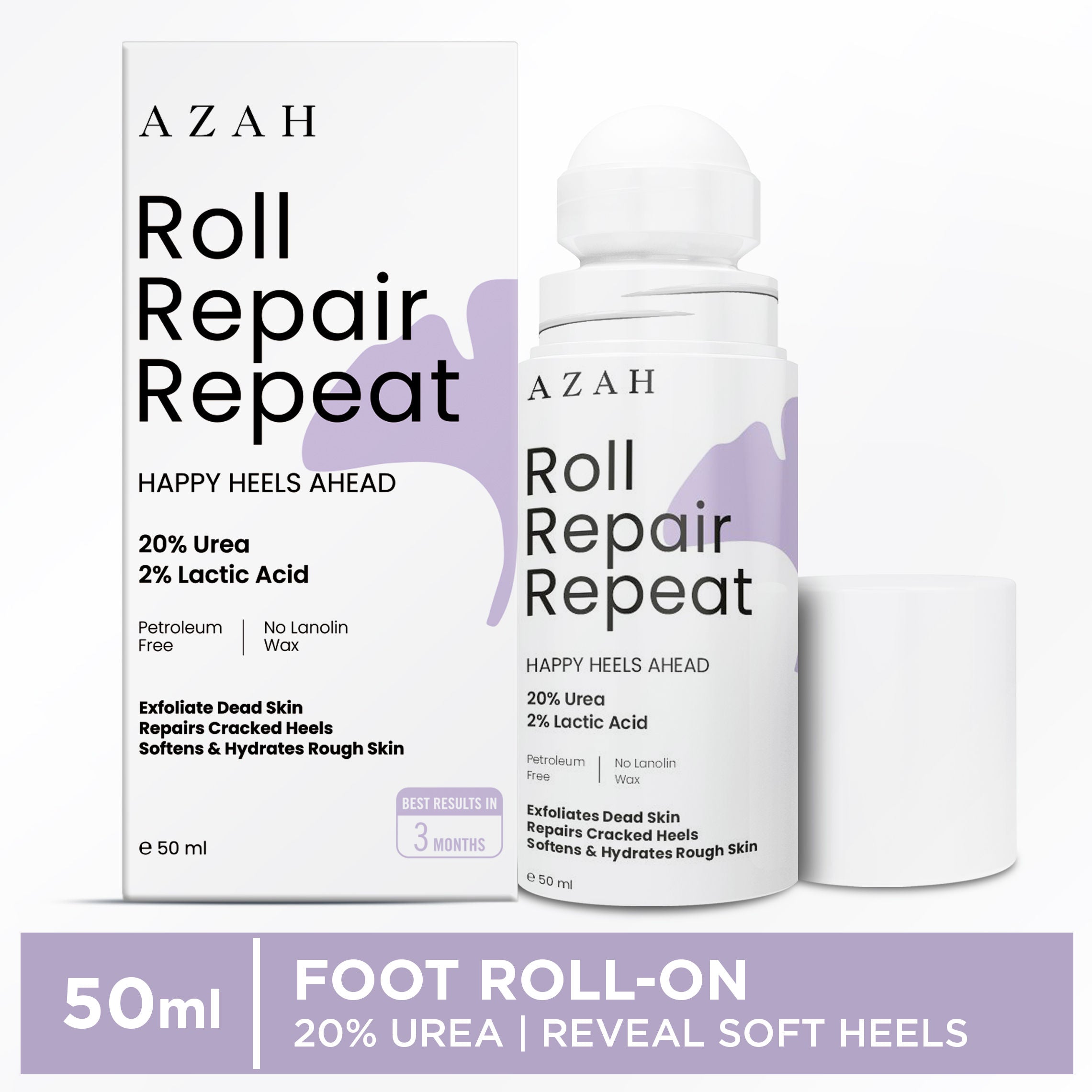 Foot Roll On For Cracked Feet - Exfoliates Dead Skin & Repairs Rough Feet