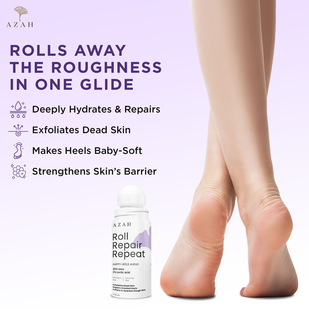 Foot Roll On For Cracked Feet - Exfoliates Dead Skin & Repairs Rough Feet
